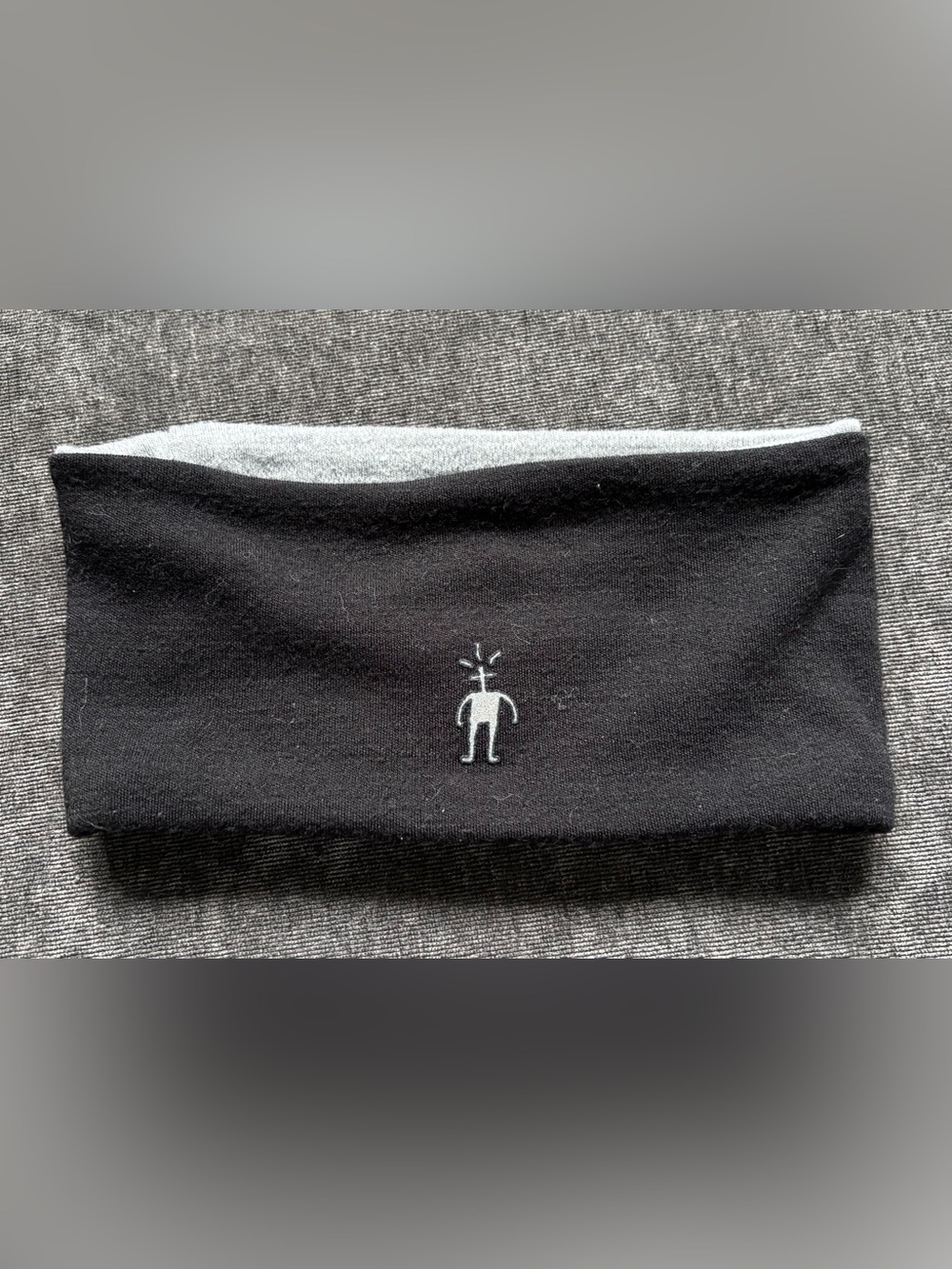 Smartwool Black and Light Gray Fleece Headband
